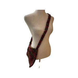 Recycled Threads Fall Colors Crochet Crossbody Bag (NWT)
